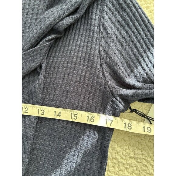 Velvet by Graham & Spencer Bertha Waffle Knit Waterfall Cardigan Navy Size S - Picture 10 of 12